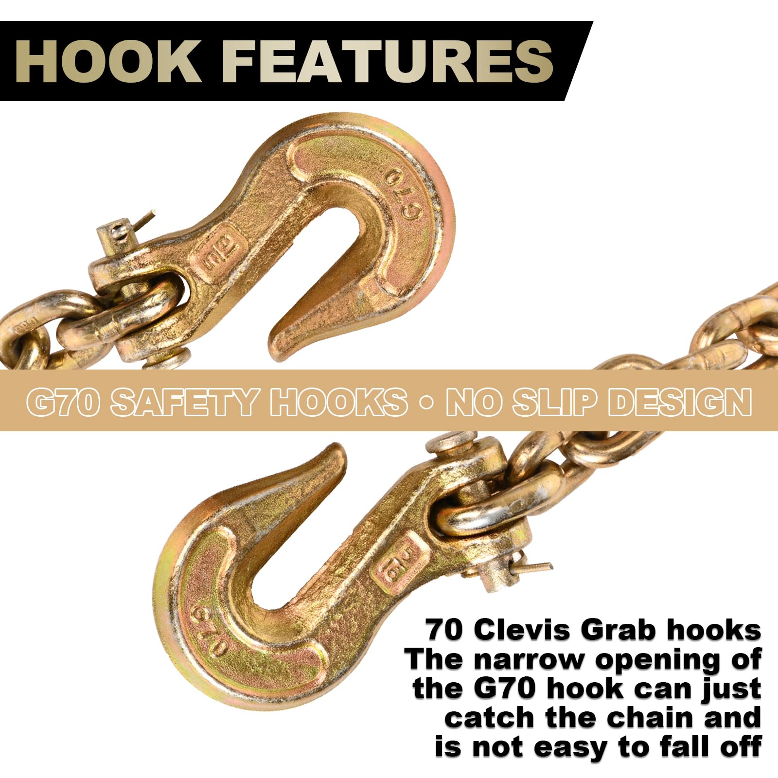 Amazon.co.jp: Aain トランスポートバインダーチェーン 牽引用